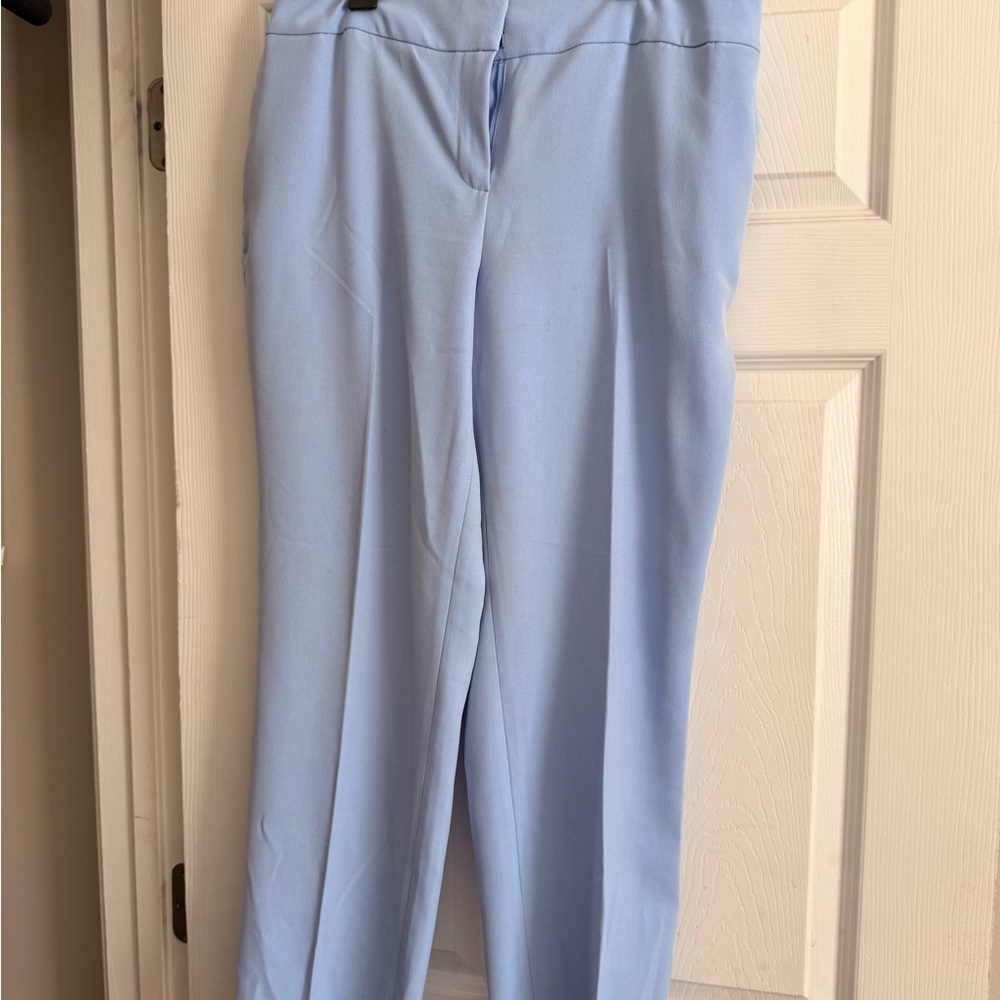 Kasper Light Blue Tailored Dress Trousers